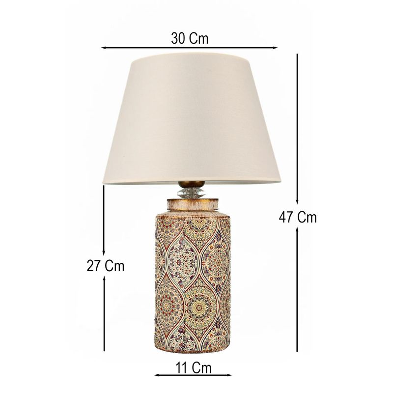 Casa si Gradina - Corpuri si surse de iluminat - Veioze si lampi - Veioze - Veioza, Opviq, ceramica, multicolor, inaltime 47 cm - Infinity.ro