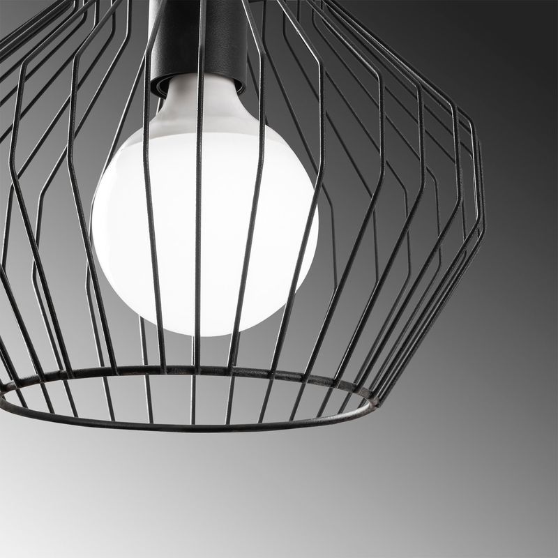 Casa si Gradina - Corpuri si surse de iluminat - Lustre si pendule - Lustra, Opviq, metal, negru, 25x25x116 cm, inaltime reglabila - Infinity.ro