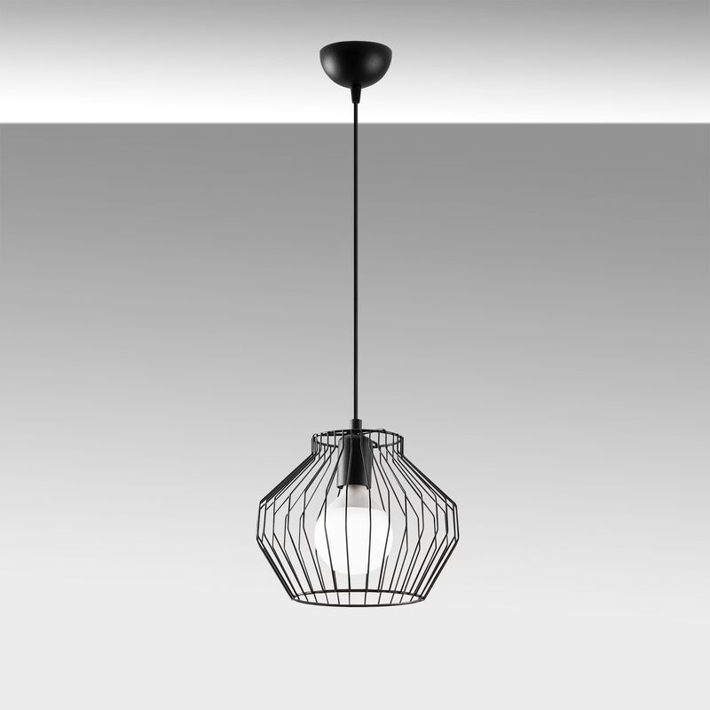 Casa si Gradina - Corpuri si surse de iluminat - Lustre si pendule - Lustra, Opviq, metal, negru, 25x25x116 cm, inaltime reglabila - Infinity.ro