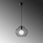 Casa si Gradina - Corpuri si surse de iluminat - Lustre si pendule - Lustra, Opviq, metal, negru, 25x25x116 cm, inaltime reglabila - Infinity.ro