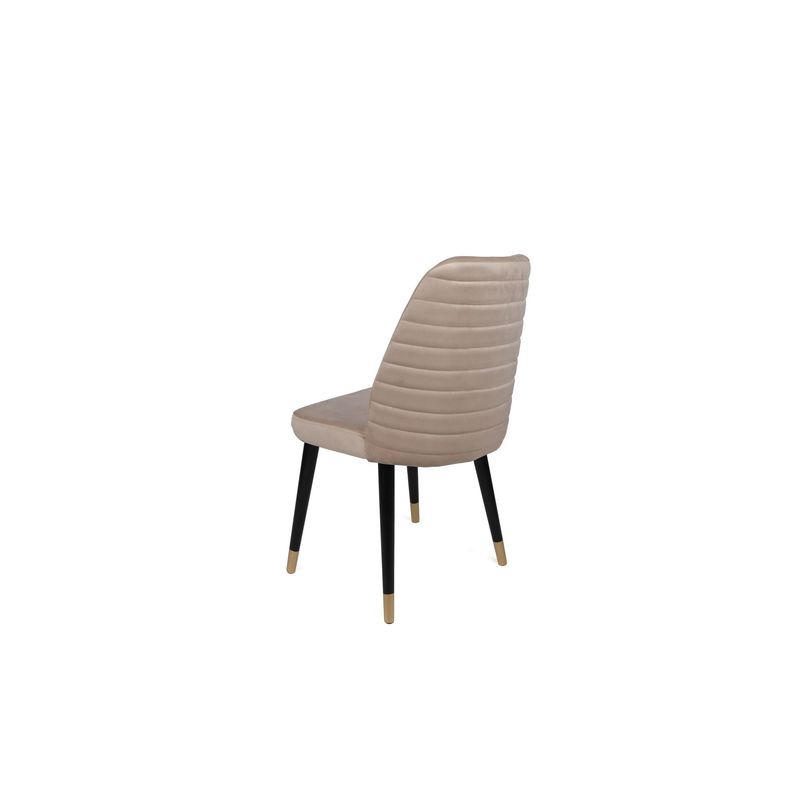 Casa si Gradina - Mobilier - Scaune si fotolii - Scaune - Set scaune, Hanah Home, catifea, crem negru auriu, 50x49x90 cm - Infinity.ro