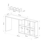Casa si Gradina - Mobilier - Mese si birouri - Birouri - Birou de studiu, Hanah Home, panou din particule acoperit cu melamina, stejar, 74x45x145 cm - Infinity.ro