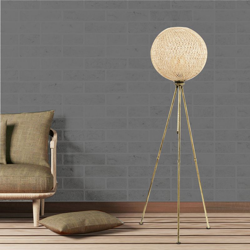 Casa si Gradina - Corpuri si surse de iluminat - Veioze si lampi - Lampadare - Lampadar, Opviq, metal, auriu, 35x35x138 cm - Infinity.ro