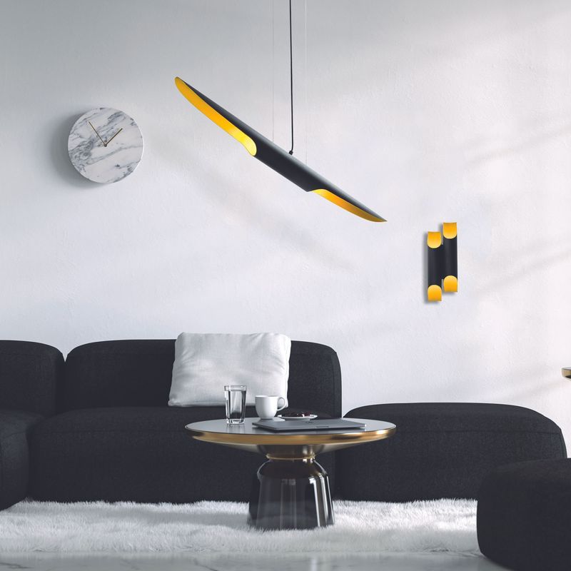 Casa si Gradina - Corpuri si surse de iluminat - Lustre si pendule - Lustra, Opviq, metal, negru, 100x8x104 cm, inaltime reglabila - Infinity.ro