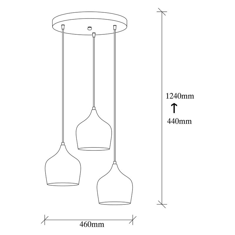 Casa si Gradina - Corpuri si surse de iluminat - Lustre si pendule - Lustra, Opviq, metal, vintage, 46x46 cm, inaltime reglabila - Infinity.ro