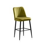 Casa si Gradina - Mobilier - Scaune si fotolii - Scaune - Set scaune de bar, Hanah Home, lemn aglomerat melaminat, galben negru, 49x45x99 cm, 4 bucati - Infinity.ro