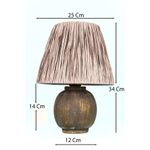 Casa si Gradina - Corpuri si surse de iluminat - Veioze si lampi - Veioze - Veioza, Opviq, ceramica, gri, inaltime 34 cm - Infinity.ro