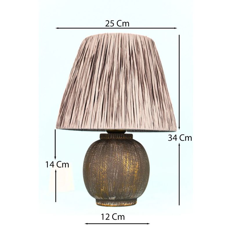 Casa si Gradina - Corpuri si surse de iluminat - Veioze si lampi - Veioze - Veioza, Opviq, ceramica, gri, inaltime 34 cm - Infinity.ro