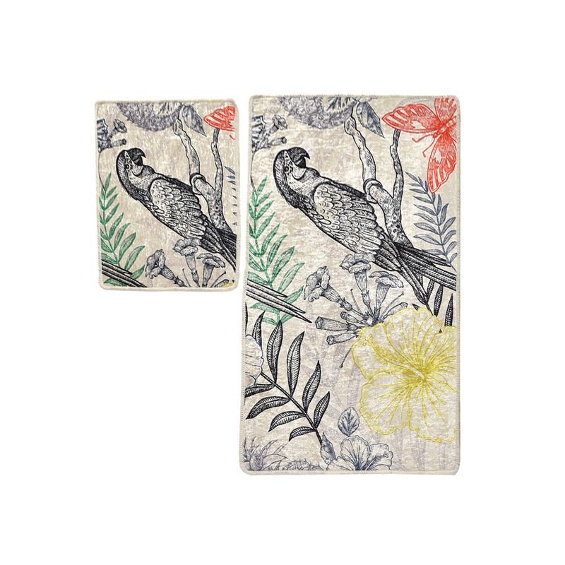 Casa si Gradina - Textile si covoare - Covoare - Covorase baie - Set covorase de baie, L'essentiel Maison, multicolor, 50x60 cm si 60x100 cm, 100% poliester, antiderapant, 359CHL2388 - Infinity.ro