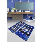 Casa si Gradina - Textile si covoare - Covoare - Covorase baie - Set covorase baie, L'essentiel Maison, multicolor, 60x100 cm si 2x 50x60 cm, 100% poliester, antiderapant, 359CHL4496 - Infinity.ro