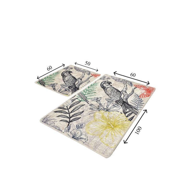 Casa si Gradina - Textile si covoare - Covoare - Covorase baie - Set covorase de baie, L'essentiel Maison, multicolor, 50x60 cm si 60x100 cm, 100% poliester, antiderapant, 359CHL2388 - Infinity.ro