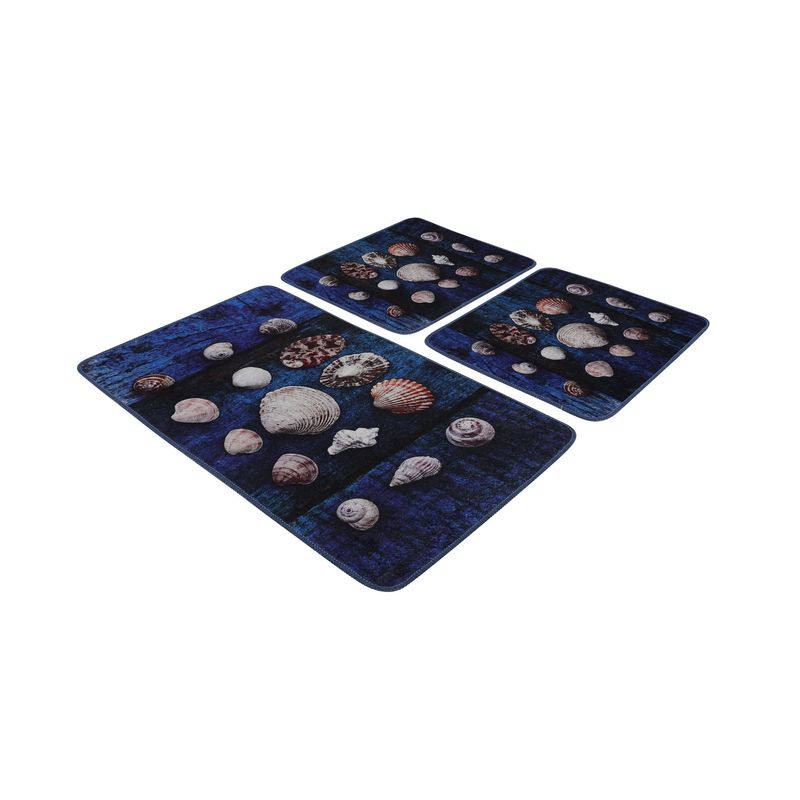 Casa si Gradina - Textile si covoare - Covoare - Covorase baie - Set covorase baie, L'essentiel Maison, multicolor, 60x100 cm si 2x 50x60 cm, 100% poliester, antiderapant, 359CHL4496 - Infinity.ro