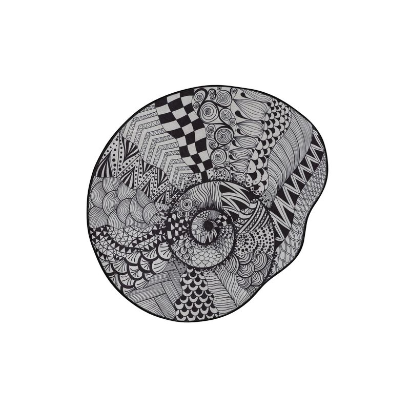 Casa si Gradina - Textile si covoare - Covoare - Covorase baie - Covoras de baie, L'essentiel Maison, negru si alb, 120 cm, 100% poliester, antiderapant, 359CHL4292 - Infinity.ro