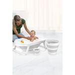 Jucarii, Copii si Bebe - Igiena si ingrijire - Baia bebelusului - Cadite bebe si accesorii baie - Set cada bebelusi 3 piese, L'essentiel Maison, plastic, alb gri, cada pliabila 82x48x23 cm - Infinity.ro