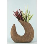 Casa si Gradina - Decoratiuni - Obiecte decorative - Vaze si boluri decorative - Ghiveci decorativ, Aberto Design, ceramica, maro, pictat manual, 27x27 cm - Infinity.ro