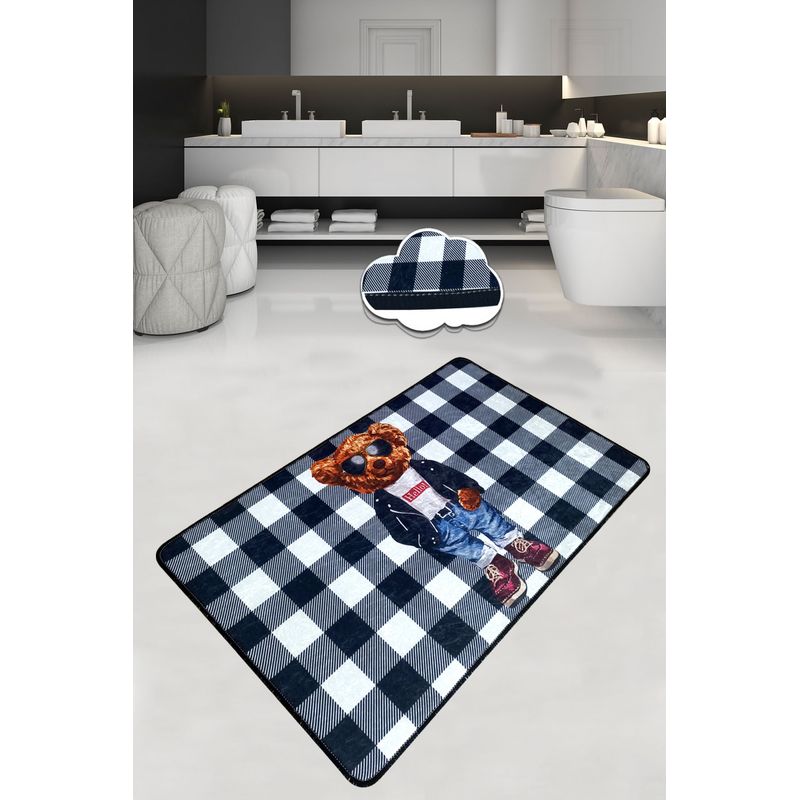 Casa si Gradina - Textile si covoare - Covoare - Covorase baie - Covoras de baie, L'essentiel Maison, multicolor, 70x120 cm, 100% poliester, antiderapant, 359CHL4463 - Infinity.ro
