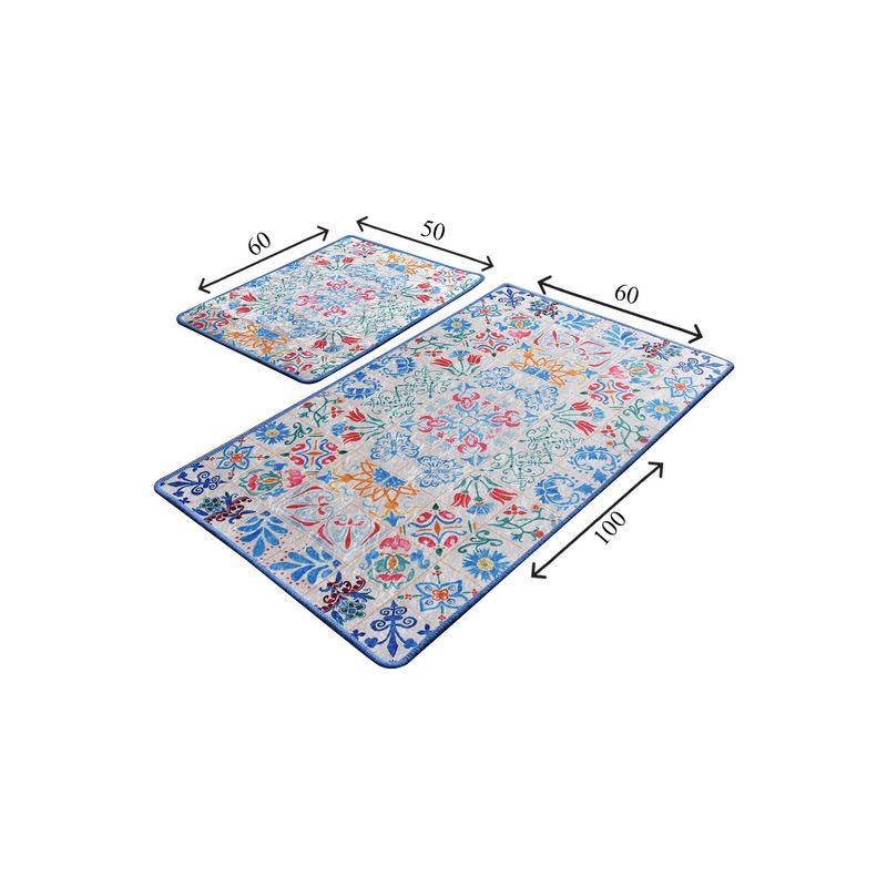 Casa si Gradina - Textile si covoare - Covoare - Covorase baie - Set covorase de baie, L'essentiel Maison, multicolor, 50x60 cm + 60x100 cm, 100% poliester, antiderapant, 359CHL2370 - Infinity.ro