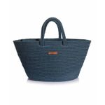 Fashion, accesorii si bijuterii - Femei - Accesorii femei - Genti si rucsacuri femei - Geanta decorativa, Aberto Design, albastru marin, bumbac 100%, 30 cm, lucrata manual - Infinity.ro