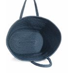 Fashion, accesorii si bijuterii - Femei - Accesorii femei - Genti si rucsacuri femei - Geanta decorativa, Aberto Design, albastru marin, bumbac 100%, 30 cm, lucrata manual - Infinity.ro