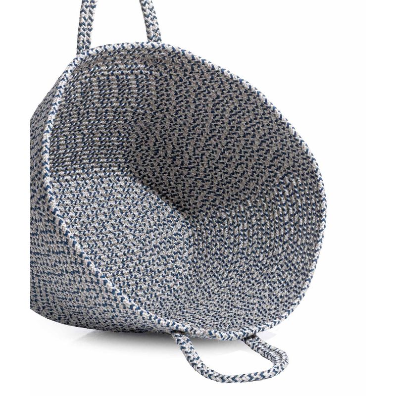 Fashion, accesorii si bijuterii - Femei - Accesorii femei - Genti si rucsacuri femei - Geanta decorativa, Aberto Design, femei, albastru marin si gri, bumbac, 30 cm - Infinity.ro