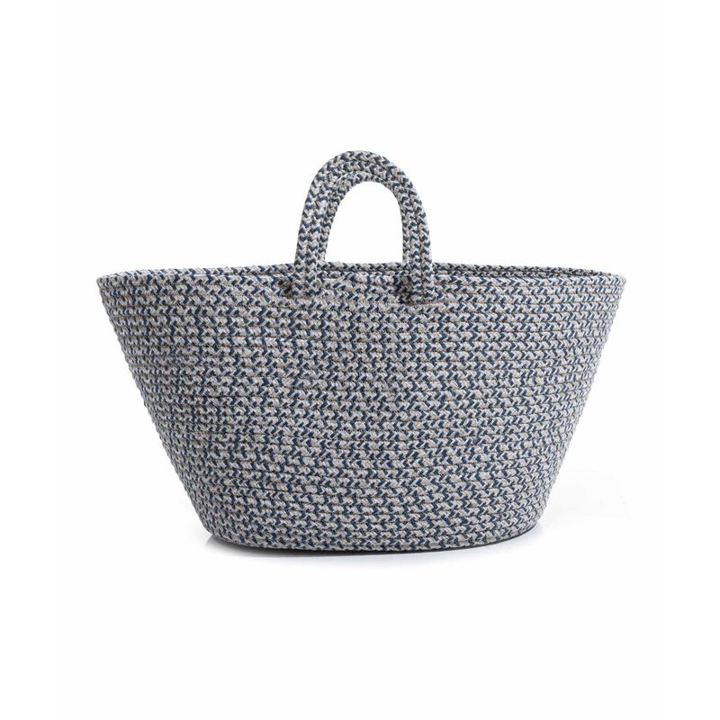 Fashion, accesorii si bijuterii - Femei - Accesorii femei - Genti si rucsacuri femei - Geanta decorativa, Aberto Design, femei, albastru marin si gri, bumbac, 30 cm - Infinity.ro