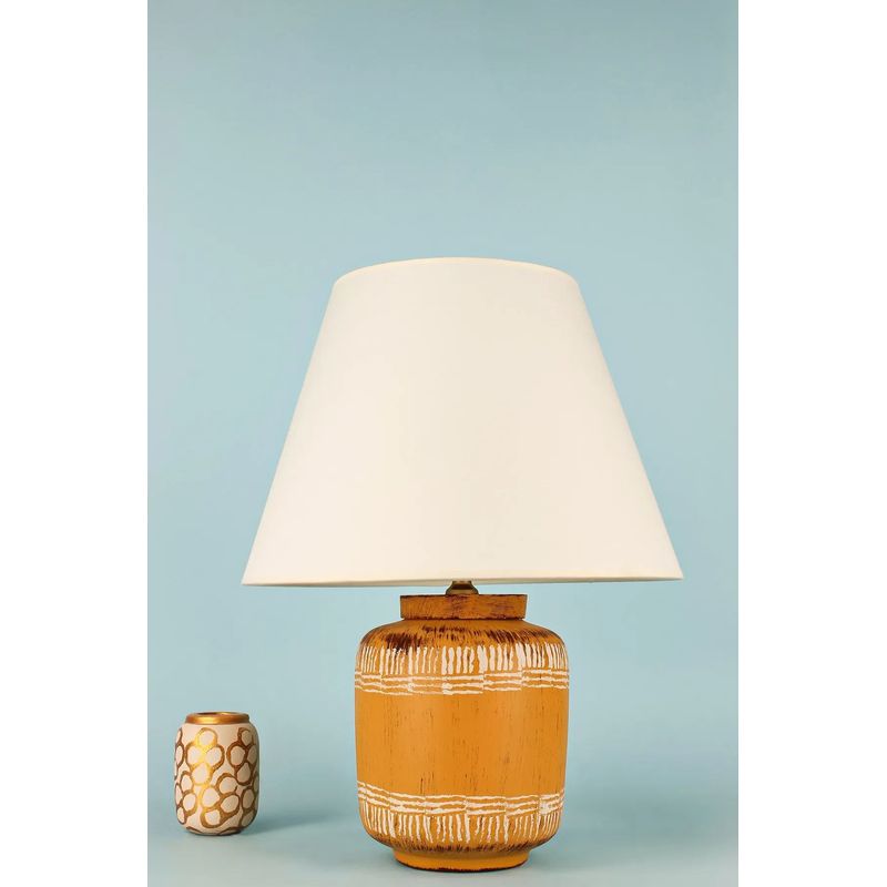 Casa si Gradina - Corpuri si surse de iluminat - Veioze si lampi - Veioze - Veioza, Opviq, ceramica, portocaliu, 46 cm - Infinity.ro