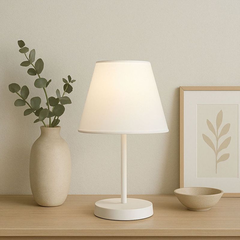 Casa si Gradina - Corpuri si surse de iluminat - Veioze si lampi - Veioze - Veioza, Opviq, metal, crem, 22x14x36 cm - Infinity.ro