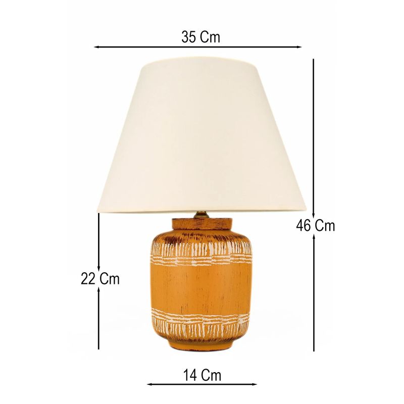 Casa si Gradina - Corpuri si surse de iluminat - Veioze si lampi - Veioze - Veioza, Opviq, ceramica, portocaliu, 46 cm - Infinity.ro