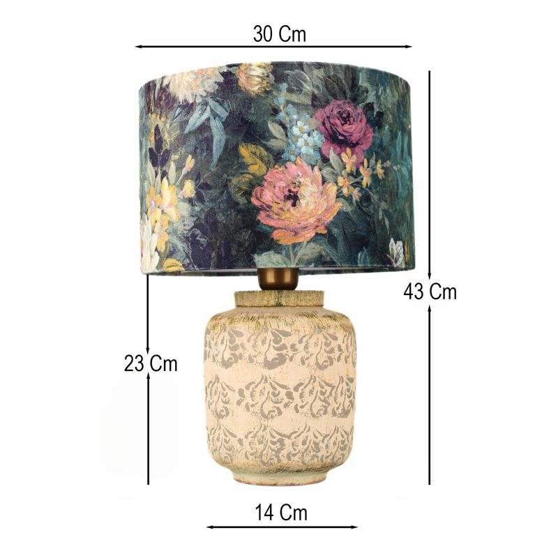 Casa si Gradina - Corpuri si surse de iluminat - Veioze si lampi - Veioze - Veioza, Opviq, ceramica, ecru, inaltime 43 cm - Infinity.ro