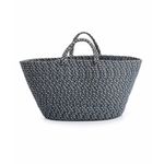 Fashion, accesorii si bijuterii - Femei - Accesorii femei - Genti si rucsacuri femei - Geanta decorativa, Aberto Design, femei, albastru marin crem, 30 cm, bumbac 100%, handmade - Infinity.ro