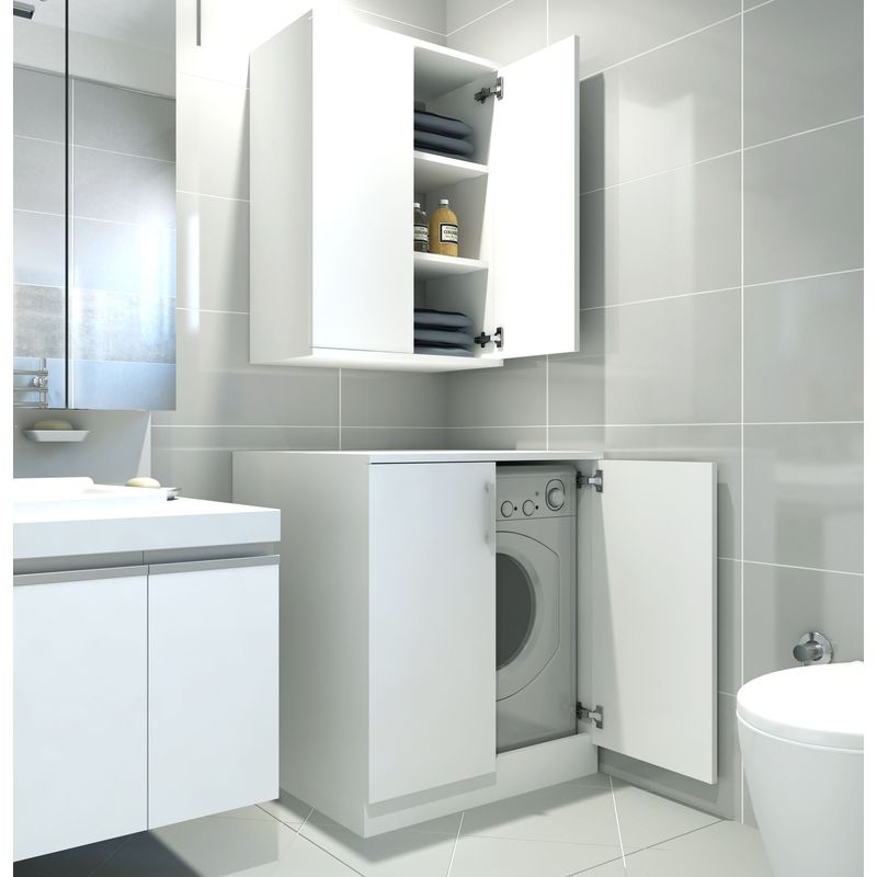 Casa si Gradina - Mobilier - Mobilier baie - Corpuri baie - Dulap baie, Hanah Home, pal melaminat, alb, 70x90x65 cm - Infinity.ro