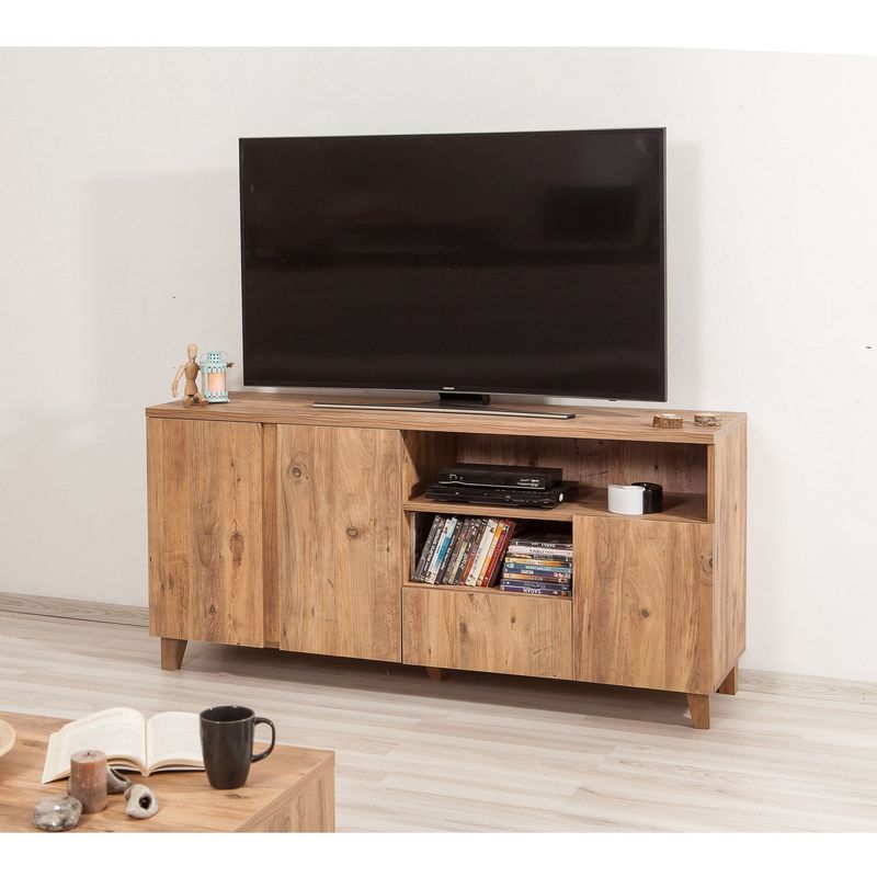 Casa si Gradina - Mobilier - Comode si corpuri - Comode - Comoda tv, Hanah Home, pal melaminat, pin atlantic, 160x45x75 cm - Infinity.ro