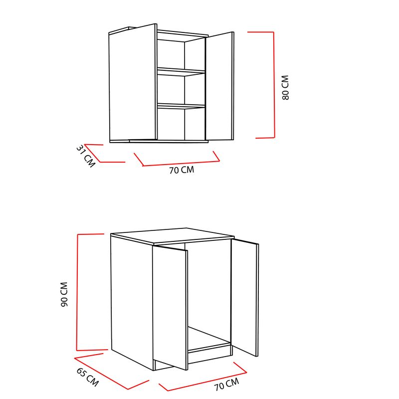 Casa si Gradina - Mobilier - Mobilier baie - Corpuri baie - Dulap baie, Hanah Home, pal melaminat, alb, 70x90x65 cm - Infinity.ro