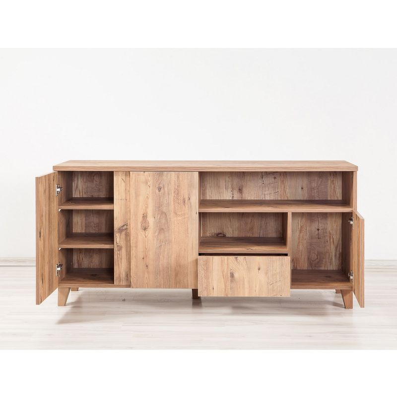 Casa si Gradina - Mobilier - Comode si corpuri - Comode - Comoda tv, Hanah Home, pal melaminat, pin atlantic, 160x45x75 cm - Infinity.ro