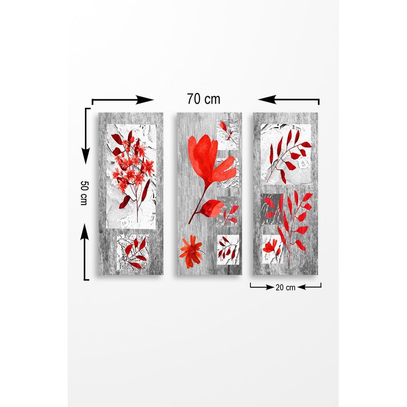 Casa si Gradina - Decoratiuni - Tablouri - Tablou decorativ, Wallxpert, mdf, multicolor, 70x50 cm, set 3 piese, 537MRV5148 - Infinity.ro