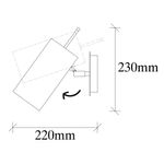 Casa si Gradina - Corpuri si surse de iluminat - Plafoniere, aplice si spoturi - Aplica de perete, Opviq, metal, negru nichel, 9x22x23 cm - Infinity.ro