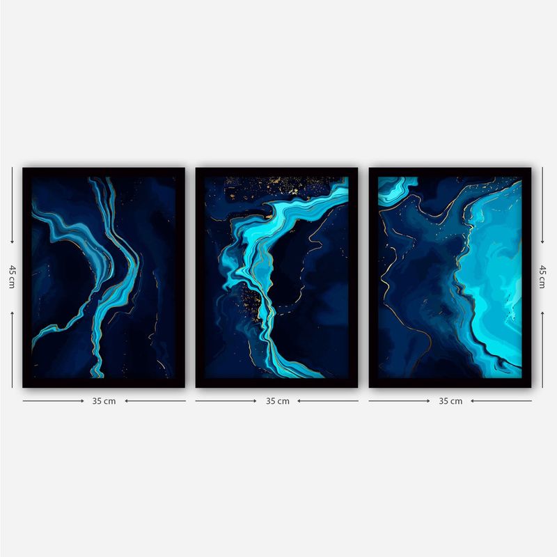 Casa si Gradina - Decoratiuni - Tablouri - Tablou decorativ inramat, Wallxpert, mdf, multicolor, 35x45 cm, set 3 piese, 364LUL1379 - Infinity.ro