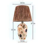 Casa si Gradina - Corpuri si surse de iluminat - Veioze si lampi - Veioze - Veioza, Opviq, ceramica, multicolor, inaltime 57 cm - Infinity.ro