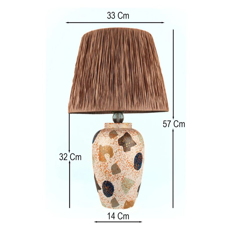 Casa si Gradina - Corpuri si surse de iluminat - Veioze si lampi - Veioze - Veioza, Opviq, ceramica, multicolor, inaltime 57 cm - Infinity.ro