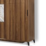 Casa si Gradina - Mobilier - Dulapuri si sifoniere - Sifoniere - Sifonier, Hanah Home, pal melaminat, nuc, 120x60x216 cm - Infinity.ro