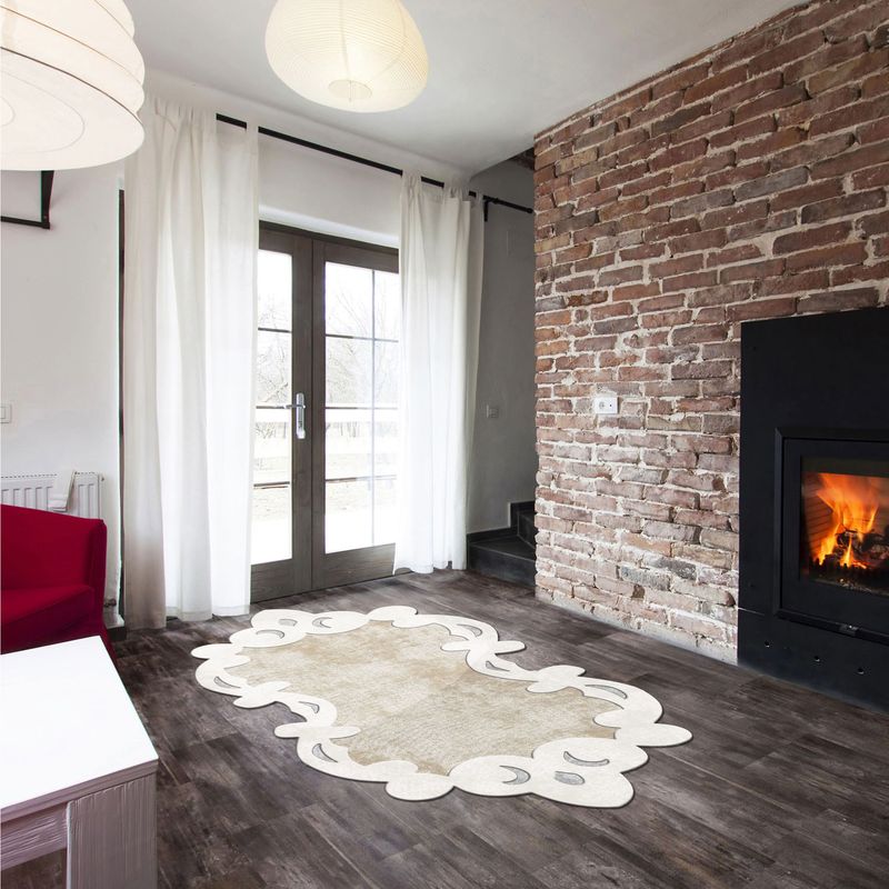 Casa si Gradina - Textile si covoare - Covoare - Covorase intrare - Covoras de intrare, Conceptum Hypnose, crem, 80x150 cm, 100% poliester, antiderapant, 905ANR1580 - Infinity.ro