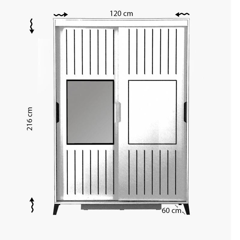 Casa si Gradina - Mobilier - Dulapuri si sifoniere - Sifoniere - Sifonier, Hanah Home, pal melaminat, nuc, 120x60x216 cm - Infinity.ro