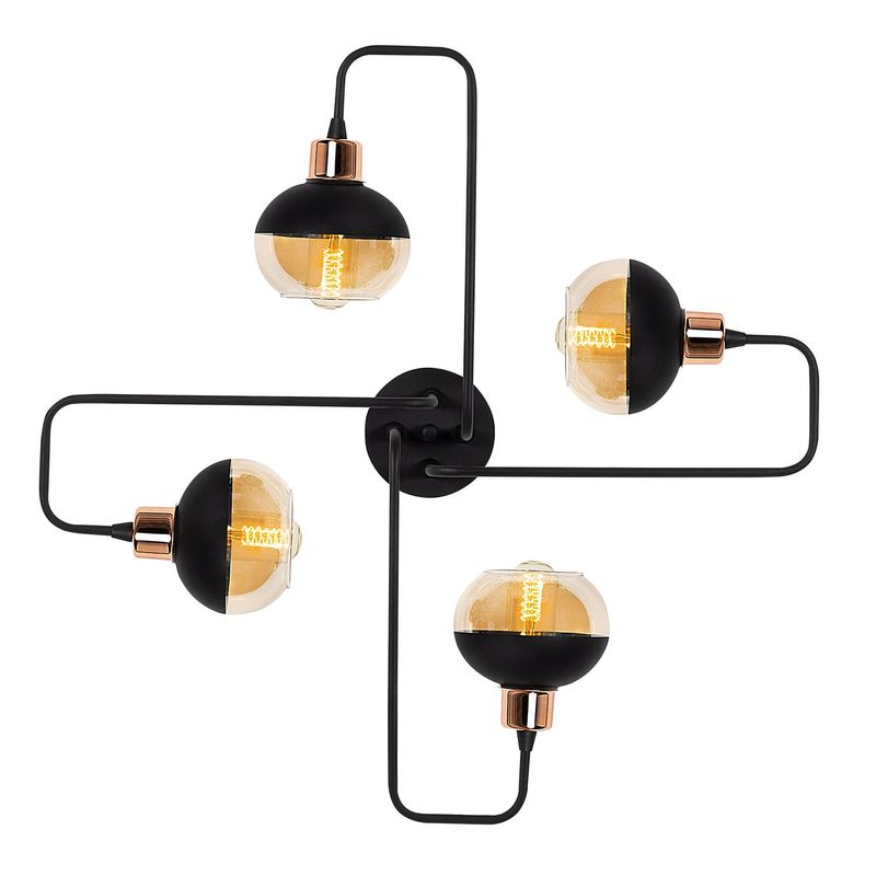 Casa si Gradina - Corpuri si surse de iluminat - Lustre si pendule - Candelabru, Opviq, fier, negru cupru, 72x22 cm - Infinity.ro