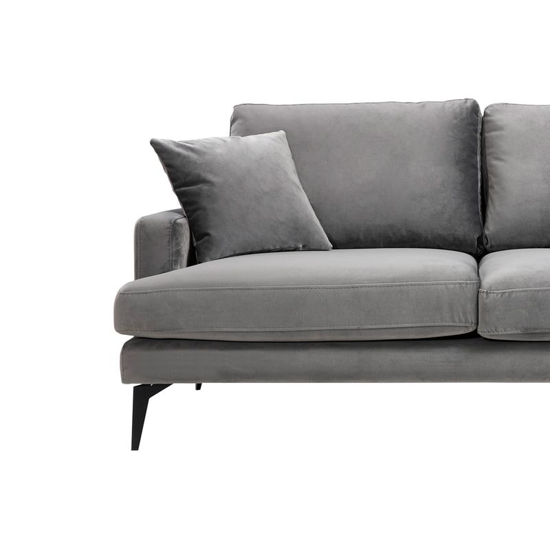 Casa si Gradina - Mobilier - Canapele si coltare - Canapele - Canapea 2 locuri, Hanah Home, lemn fag si pal, gri, 175x90x88 cm - Infinity.ro
