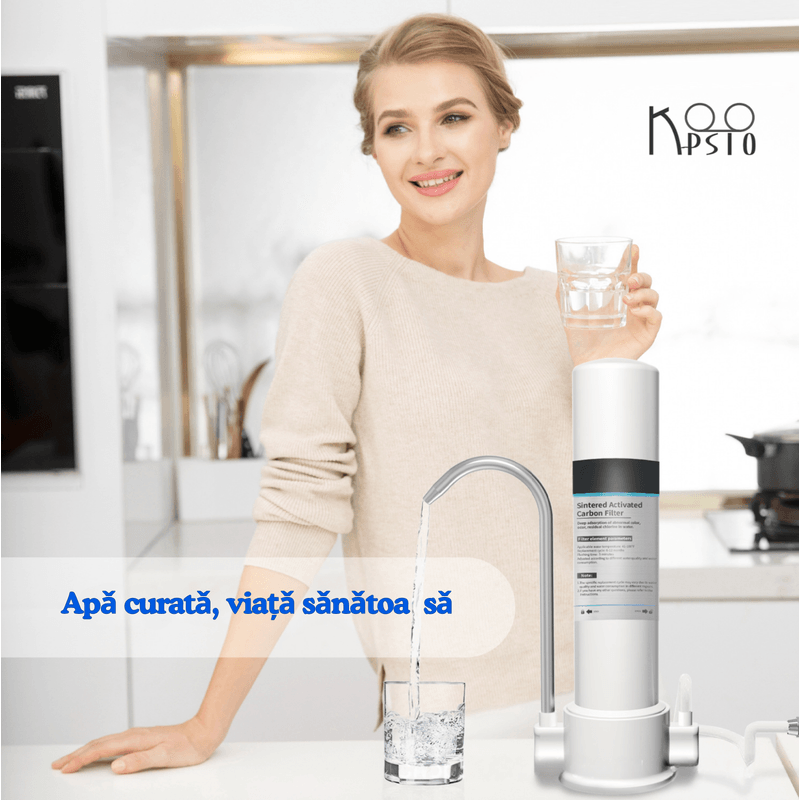 Casa si Gradina - Sanitare - Instalatii hidro - Sisteme filtrare instalatii - Filtru Apa F8, 5 Etape Filtrare, 1500L, ABS, Alb, Eliminare Clor, Rugina, Sedimente, Pentru Bucatarie - Infinity.ro