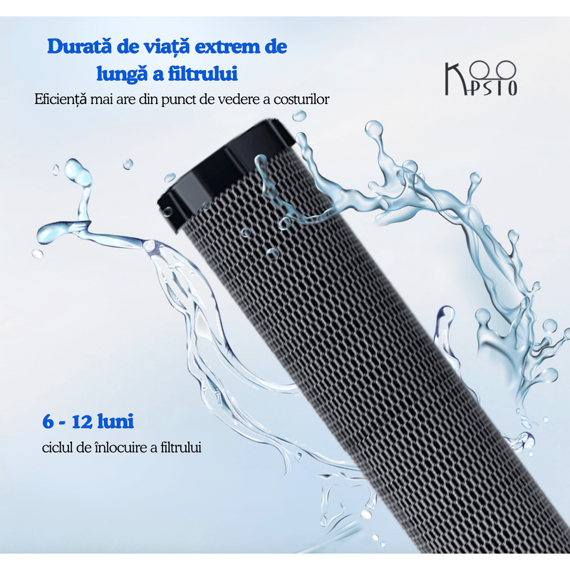 Casa si Gradina - Sanitare - Instalatii hidro - Sisteme filtrare instalatii - Filtru Apa F8, 5 Etape Filtrare, 1500L, ABS, Alb, Eliminare Clor, Rugina, Sedimente, Pentru Bucatarie - Infinity.ro
