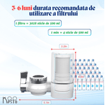 Casa si Gradina - Sanitare - Instalatii hidro - Sisteme filtrare instalatii - Filtru Apa T1-ACF, Cu Carbon Activ, Montare Directa Pe Baterie, Eliminare Clor Si Sedimente - Infinity.ro