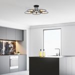 Casa si Gradina - Corpuri si surse de iluminat - Lustre si pendule - Candelabru, Opviq, fier, negru, 73x73x22 cm - Infinity.ro
