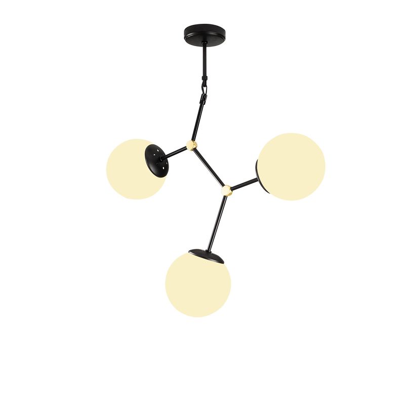 Casa si Gradina - Corpuri si surse de iluminat - Lustre si pendule - Candelabru, Opviq, metal, negru alb, 55x15x65 cm - Infinity.ro