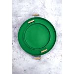 Casa si Gradina - Bucatarie si vesela - Ustensile bucatarie - Tavi servire - Set tavi servire, Hermia, metal, verde, 51x51x3 cm, 37x37x2 cm - Infinity.ro